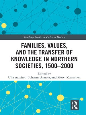 cover image of Families, Values, and the Transfer of Knowledge in Northern Societies, 1500–2000